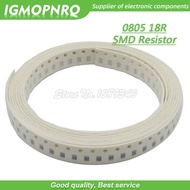 300pcs 0805 SMD Resistor 18 ohm Chip Resistor 1/8W 18R ohms 0805-18R