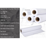 A1 (80gsm) Super Grade Plan Paper colour : white  (4 rolls / box)