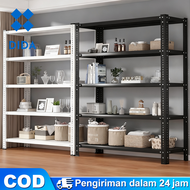 Rak Besi 5 Susun Serbaguna Rak Siku Kuat Untuk Penyimpanan Barang di Gudang dan Dapur
