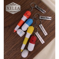 Personalized Pen Capsule Keychain with BAR - Souvenir Keychain - pharmacy souvenir giveaway