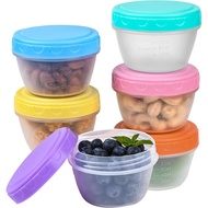 RXRRXR Salad Dressing Containers To Go 4oz Small Condiment with Lids Reusable Snack Containers Leakp