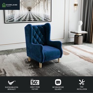 Nordic Wing Chair Chesterfield 1 Seater Chesterfield Velvet Material Wing Chair