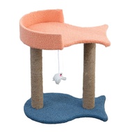 Pisces Cat Climbing Frame Hemp Rope Cat Scratching Post Cat Litter One Plush Creative Cat Toy Z0409A