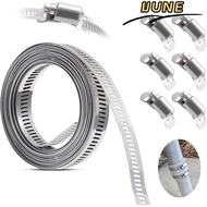 IJUNE Hose Clamp Strap, Large 304 Stainless Steel Hose Clamps,  Adjustable Pipe Ducting Hose Clamp P