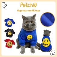Petcho Cat Set Dog Clothes Sweaters Fleece Fabric Cute Smiley Face Pattern Warm For Pets Cat Clothes