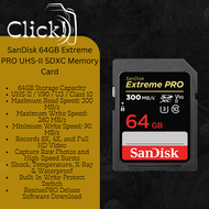 SanDisk Extreme PRO® SDHC™ and SDXC™ UHS-II cards [300MB/s] 64GB/ 128GB/ 256GB
