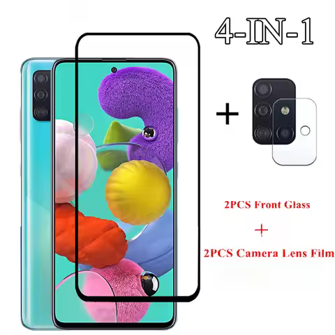 2PCS For Samsung Galaxy A51 Glass For Samsung Galaxy A12 A21s A31 A41 M31s M51 Note 10 Lite Tempered
