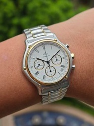 大全套 Ebel 玉寶 1911 El Primero 18K 金鋼計時 38mm 經典一體式錶帶