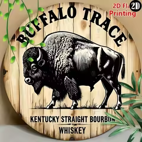 Buffalo Trace Bourbon Vintage Metal Sign Rustic Waterproof Bar Cafe Garage Wall Decor