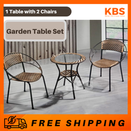 (FREE Shipping) KBS Bret Garden Set / 1Table with 2Chairs /  1Table with 4Chairs / Outdoor Furniture