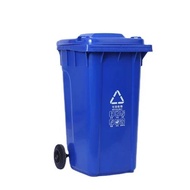 ถังขยะ ถังขยะกทม. ( 100ลิตร 120ลิตร ถึง 260ลิตร มีล้อ ) ฝาเปิด ถังพลาสติก สีเขียว น้ำเงิน คุณภาพดี ท