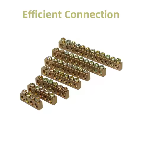 1Pcs Copper Terminal Wiring Distribution Box Grounding Brass Connection Row Zero Bar 4/5/6/7/8/10/12