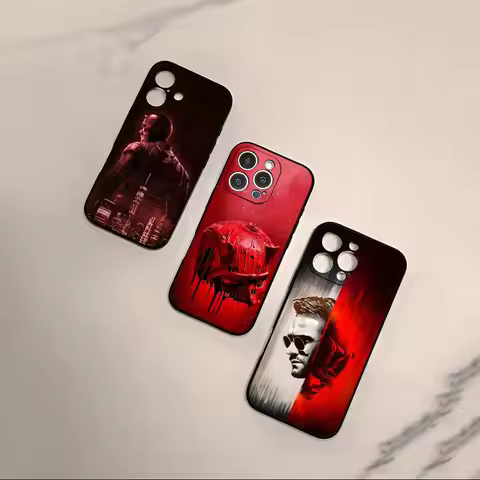 D-Daredevil Phone Case For IPhone 17 Ari 16 E Pro Max 15 14 13 Mini 12 Pro 11 XS Max 7 8 Plus Black 