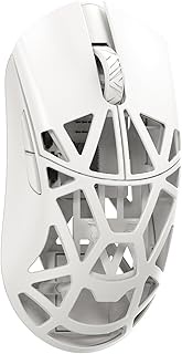 MK x WLMOUSE Beast X Pro Wireless 8K Mouse with Solid Sides (Black Dot, White)
