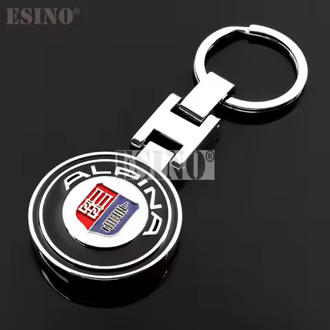 Fashion Design Car Accessory 3D Metal Zinc Alloy H Type Double Side Key Chain Key Ring for Alpina