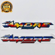 AKSESORIS MOTOR EMBLEM LOGO MIO AMORE THAILAND TWOTONE KUALITAS TER