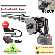 998Vf Portable Cordless Air Blower Rechargeable Electric Blower & Vacuum Leaf Wind Blower Sapu Daun 
