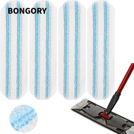 BONGORY Flat Mop Replacement Cloth, Cotton Washable Reusable Microfiber Mop Pad,  Removable Floor Du