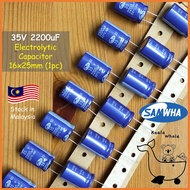 35V 2200uF Electrolytic Capacitor Kapasitor 35V2200UF SAMWHA 16x25mm