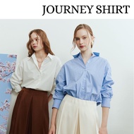 Mave เสื้อรุ่น  Journey shirt  สี White Stripe