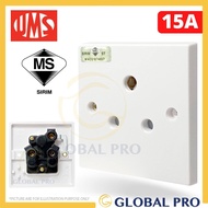 (SIRIM) UMS 15A UNSWITCHED OUTLET Socket Round Pin Soket 15amp Socket Switch Socket UMS suis Soket Plug 1015B
