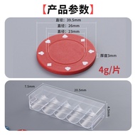 Mahjong Chip Card No Number Blank Chip Solid Color Plastic Chip Mahjong Playing Game Token Chess Car