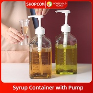 Coffee Syrup Dispenser Bottle 1100/1600ml with Pump Coffee Syrup Container with Labels 10cc