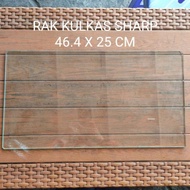 Rak Kulkas Sharp Tempered Glass 1 pintu dan 2 pintu SIDOARJO