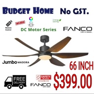 Dc ceiling fan CO-fan Fanco heli 66 inch DC fan with light