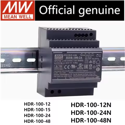 MEAN WELL HDR-100 HDR-100-12 HDR-100-15 HDR-100-24 HDR-100-48 HDR-100-12N HDR-100-15N HDR-100-24N ME