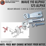 WAVE 110 ALPHA/125 ALPHA REAR BRAKE CAM & CAM LEVER SET (ER008A5U)