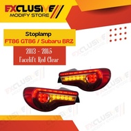 STOPLAMP TOYOTA FT86/GT86 SUBARU BRZ FACELIFT 2013 - 2015 RED CLEAR