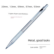 mechanical pencil pencil Pensil mekanikal logam 0.5/0.7/0.9/1.3/2.0, pensil tekan tanpa perlu diraut