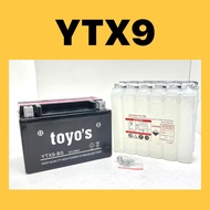 YTX9 (TOYO) - BLACK // YTX9-BS FOR KTM 390 DUKE / CBR 250 / GSF400 / NINJA 250 / SKYLINE 200 SYM VTS 200 VTS GEL BATTERY
