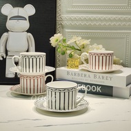 DG8T Bone Modern Exquisite Cafe Saucer Saucer Coffee Cup Household Gift Box Simple Porcelain Line Cu