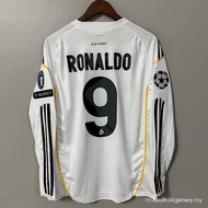 2009-10 Real Madrid home retro long sleeved football jersey
