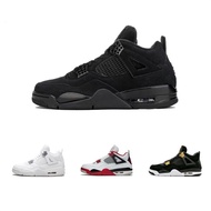 Nk air Jor and 4 Retro 4 aj4 Jordan 4th Generation Black Cat Same Style Men Women Sports Casual Shoe