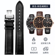 Citizen Waterproof Leather Watch Band for Men And Women AU1083 CA0775 AO9000-06B Medium Thickness Fl