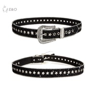 seewin Y2K Rhinestones Buckle Belt Waist Strap Gothic Fashion Cowgirl Skirt Waistband vn