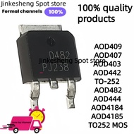 5 Units AOD409 D409 AOD407 D407 AOD403 AOD442 TO-252 AOD482 D482 AOD444 D4444 AOD4184 AOD4185 TO252 