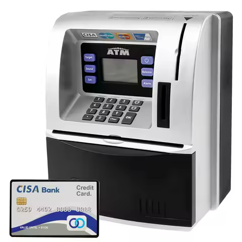 ATM Piggy Bank Convenient Kids ATM Machine Safe Talking ATM Piggy Banks Upgraded Digital Electronic