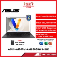 ASUS-A1605V-AMB9088WS-BLK-INTELCOREI5-13420H,16GBR4(8OB+8),512GBSSD,INTELUHD,16"WUXGA,W1164,2YRS,H&S