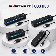 CASTLE IT USB Hub USB 2.0 USB 3.0 4 Port 7 Port Individual Switch KI-067 KI-069 KI-071 KI-073
