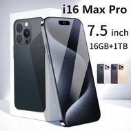 [1 year warranty] 2024 new i16 Max Pro 5G 7.5-inch mobile phone RAM 16GB ROM 1TB smartphone Android1