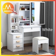 MIZONA Modern Vanity Dressing Table Bedroom Makeup Table Economical Storage Cabinet Integrated Dress