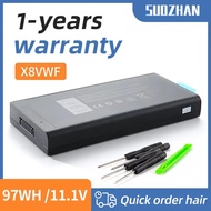 SUOZHAN 11.1V 65Wh 97Wh X8VWF 5XT3V 4XKN5 Laptop Battery for DELL CJ2K1 09FN4 DKNKD Latitude 14 7404