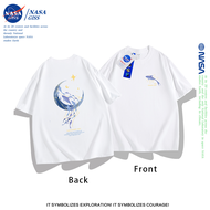 NASA GISS เสื้อยืดหญิงชาย เสื้อ summer ลายสองด้านพิมพ์ลาย เสื้อวาฬ คอกลม แนวโน้ม ผ้าฝ้ายแท้ ทรงหลวม
