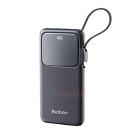 【3C Certified】Yoobao Q13 10000mAh Powerbank 22.5W Fast Charging Power Bank Yoobao PDL10 Built-In Cab