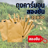 【จัดส่งฟรี】ถุงห่อผลไม้ ทีเอบี ขนาด 20x30 ซ.ม. จำนวน 100 ใบ ถุงห่อมะม่วง ถุงคาร์บอน ทีเอบี ป้องกันแมลงวันทอง ช่วยให้ผลไม้มีสีและผิวส สองชั้น กันน้ำ กันนก บังแสง ระบายอากาศได้ดี ถุงกระดาษคาร์บอน ถุงห่อมะม่วงชุนฟงแพค ถุงห่อฝรั่ง