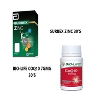 Surbex Zinc 30's + Bio-life COQ10 75mg 30's